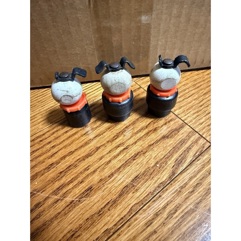 Fisher Price Little People Dog Black White Red Collar Vintage Wood Wooden - Picture 2 of 6